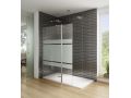 Feste, halbdurchsichtige Duschwand, 100 cm, mit um 180 drehbarem Paneel, NICE BOLD