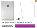 MOMBACHO 80x80 - Duschwanne mit Anti-berlauf-Kanten
