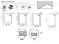 MOMBACHO 80x80 - Duschwanne mit Anti-berlauf-Kanten