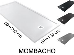 MOMBACHO 80x100 - Duschwanne mit Anti-Überlauf-Kanten
