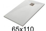 Duschwanne 110x65 cm aus Mineralharz extra-flach – TECNIK