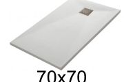 Duschwanne 70x70 cm aus Mineralharz extra-flach – TECNIK