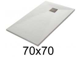 Duschwanne 70x70 cm aus Mineralharz extra-flach TECNIK