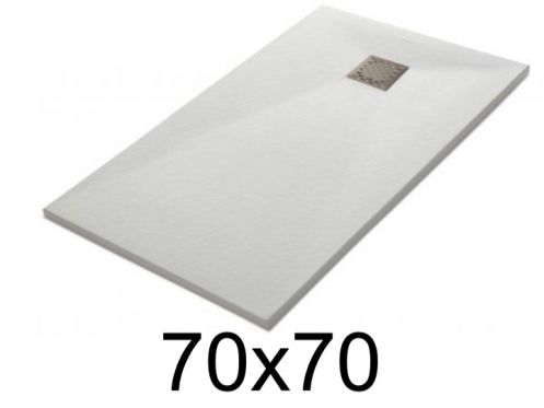 Duschwanne 70x70 cm aus Mineralharz extra-flach – TECNIK