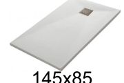Duschwanne 145x85 cm aus Mineralharz extra-flach TECNIK