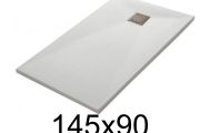 Duschwanne 145x90 cm aus Mineralharz extra-flach TECNIK