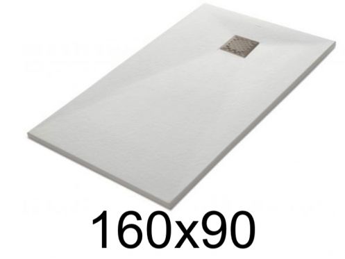 Duschwanne 160x90 cm, Harz, extra flach, zuschneidbar, TECNIK 90x160