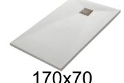 Duschwanne 170x70 cm aus Mineralharz extra-flach TECNIK