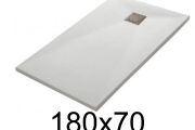 Duschwanne 180x70 cm, Harz, extra flach, zuschneidbar, TECNIK 70x180