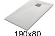 Duschwanne 190x80 cm, Harz, extra flach, zuschneidbar, TECNIK 80x190