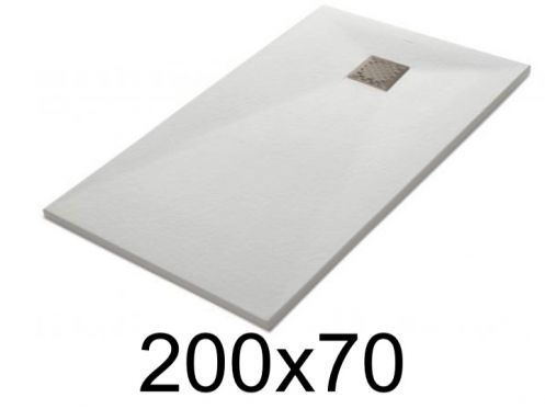 Duschwanne 200x70 cm, Harz, extra flach, zuschneidbar, TECNIK 70x200