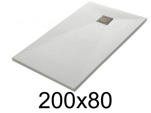 Duschwanne 200x80 cm, Harz, extra flach, zuschneidbar, TECNIK 80x200