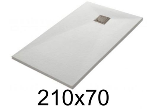 Duschwanne 210x70 cm, Harz, extra flach, zuschneidbar, TECNIK 70x210