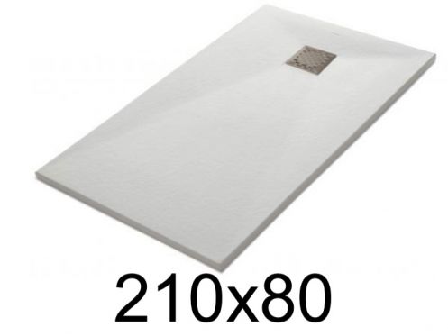 Duschwanne 210x80 cm, Harz, extra flach, zuschneidbar, TECNIK 80x210