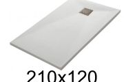 Flache Duschwanne 210x120 cm Harz VERONE