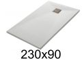 Duschwanne 230x90 cm, extra flach, zuschneidbar, Harz, VERONE 90x230