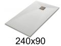 Duschwanne 240x90 cm, extra flach, zuschneidbar, Harz, VERONE 90x240