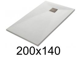 Duschwanne, 200x140 cm, glatte Oberfläche, LEEDS 140x200