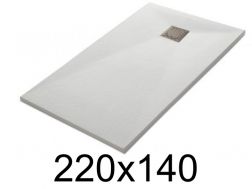 Duschwanne, 220x140 cm, glatte Oberfläche, LEEDS 140x220