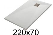 Duschwanne 220x70 cm, extra flach, zuschneidbar, Harz, VERONE 70x220