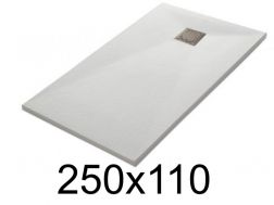 Duschwanne, 250x110 cm, glatte Oberfläche, LEEDS 110x250