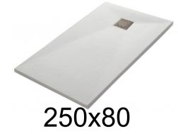 Duschwanne, 250x80 cm, glatte Oberfläche, LEEDS 80x250