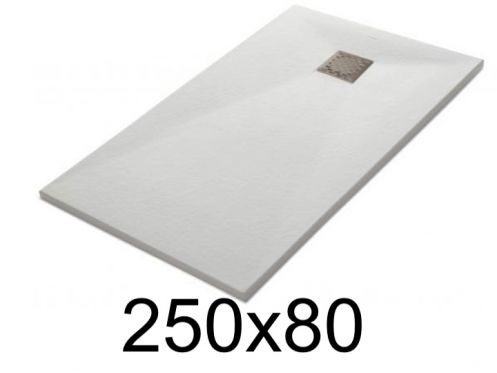 Duschwanne, 250x80 cm, glatte Oberflche, LEEDS 80x250