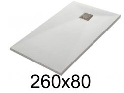 Duschwanne, 260x80 cm, glatte Oberfläche, LEEDS 80x260