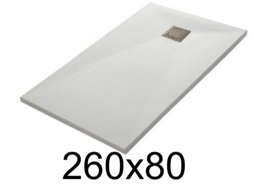 Duschwanne, 260x80 cm, glatte Oberflche, LEEDS 80x260