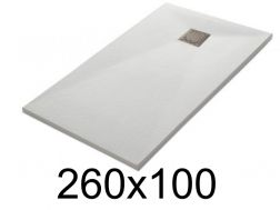 Duschwanne, 260x100 cm, glatte Oberfläche, LEEDS 100x260