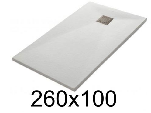Duschwanne, 260x100 cm, glatte Oberflche, LEEDS 100x260