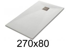 Duschwanne, 270x80 cm, glatte Oberfläche, LEEDS 80x270