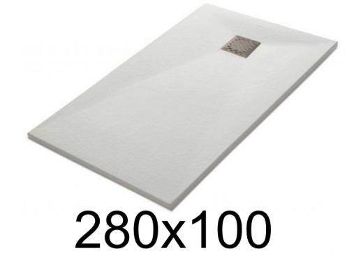 Duschwanne, 280x100 cm, glatte Oberflche, LEEDS 100x280