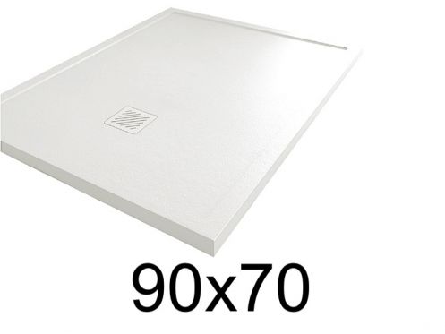 Duschwanne 70x90 cm, mit Anti-berlauf-Kanten, MOMBACHO