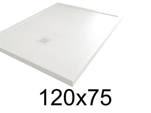 Duschwanne 75x120 cm, mit Anti-berlauf-Kanten, MOMBACHO