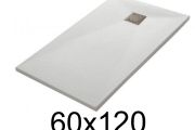 Duschwanne 120x60 cm, extra flach, zuschneidbar, Harz, VERONE  60x120