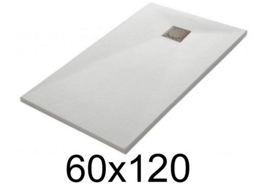Duschwanne 120x60 cm Harz extra flach VERONE