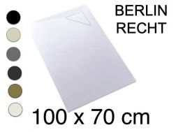 Duschwanne, 100x70 cm, rechtwinkliger Abfluss - BERLIN RIGHT 70x100