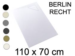 Duschwanne, 110x70 cm, rechtwinkliger Abfluss - BERLIN RIGHT 70x110