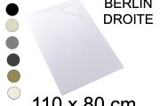 Duschwanne, 110x80 cm, rechtwinkliger Abfluss - BERLIN RIGHT 80x110