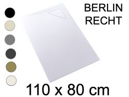 Duschwanne, 110x80 cm, rechtwinkliger Abfluss - BERLIN RIGHT 80x110