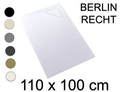 Duschwanne, 110x100 cm, rechtwinkliger Abfluss - BERLIN RIGHT 100x110
