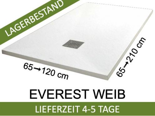 Duschwannen, 200 cm, Acrystone-Harz, EVEREST Weib 200