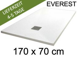 Duschwanne, 170x70 cm, extra flach, Acrylharz - EVEREST Weiß 70x170