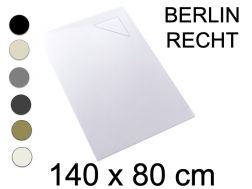 Duschwanne, 140x80 cm, rechtwinkliger Abfluss - BERLIN RIGHT 80x140