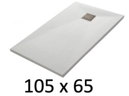 Duschwanne 105x65 cm aus Mineralharz extra-flach – TECNIK