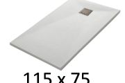 Duschwanne 115x75 cm aus Mineralharz extra-flach – TECNIK