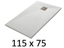 Duschwanne 115x75 cm aus Mineralharz extra-flach – TECNIK