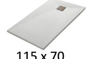 Duschwanne 115x70 cm aus Mineralharz extra-flach TECNIK