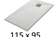 Duschwanne 115x95 cm aus Mineralharz extra-flach TECNIK